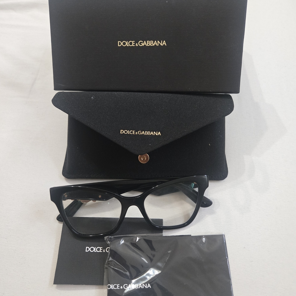 Dolce & Gabbana Black Cat-Eye Glasses
